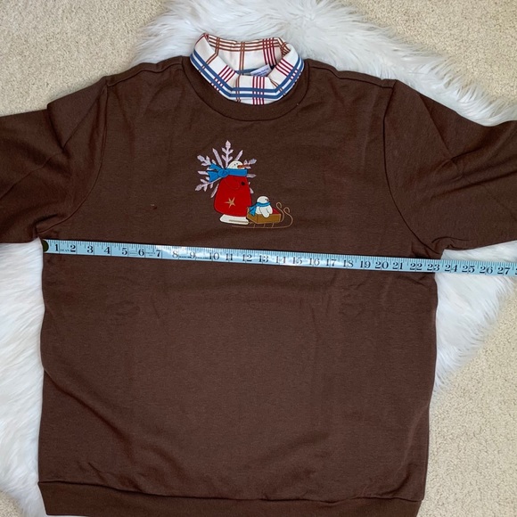 NEW snowman turtleneck Sweatshirt Large - Picture 15 of 16
